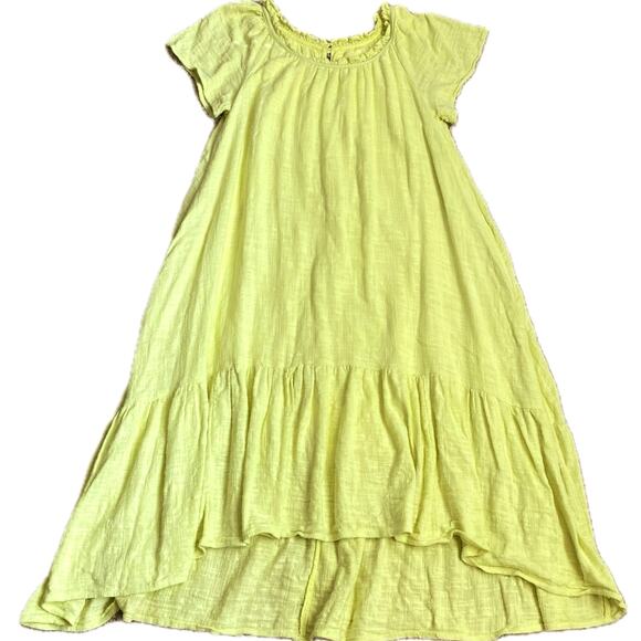 MAEVE ANTHROPOLOGIE Selah Drop Waist Tiered Ruffle Midi Oversized Dress S Yellow - Picture 10 of 16